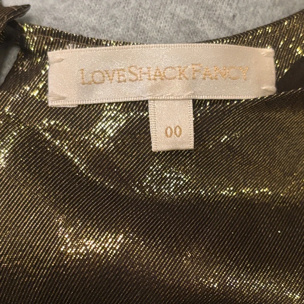 Love Shack Fancy Women’s Gold Dress Size00 - Picture 4 of 8